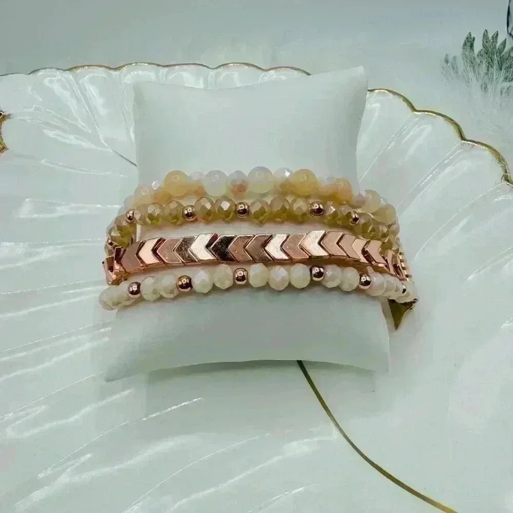 Cute Beaded Rose gold Watchband New  Compatible for iWatch Size 42 /44/45